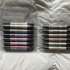 19 Coloured Letraset Promarkers -Skin Ton and Multicolour UNOPENED